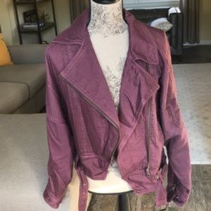 Free People Slouchy Bomber Dolman Moto Jacket